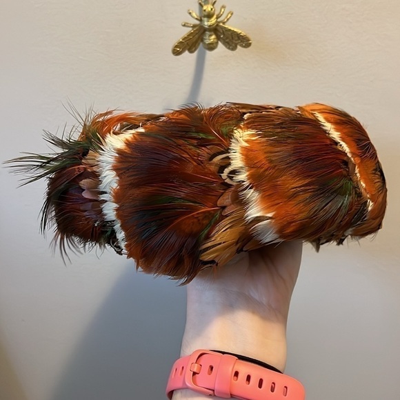 Vintage MCM feather plume hat 1950s USA Union Made - Picture 9 of 9